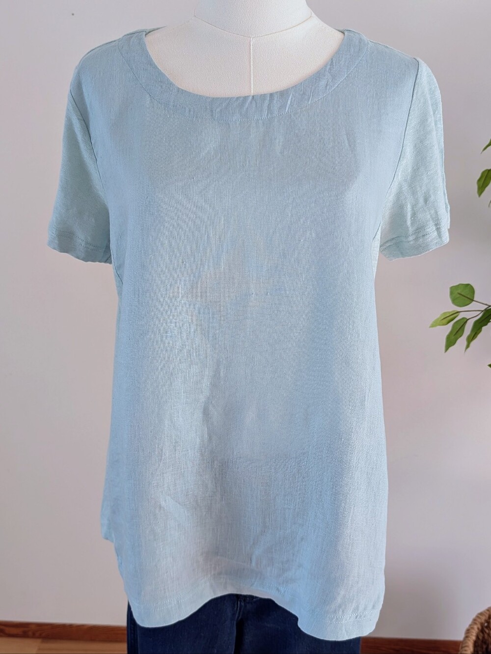 J Jill Love Linen Tee Shirt Top- S